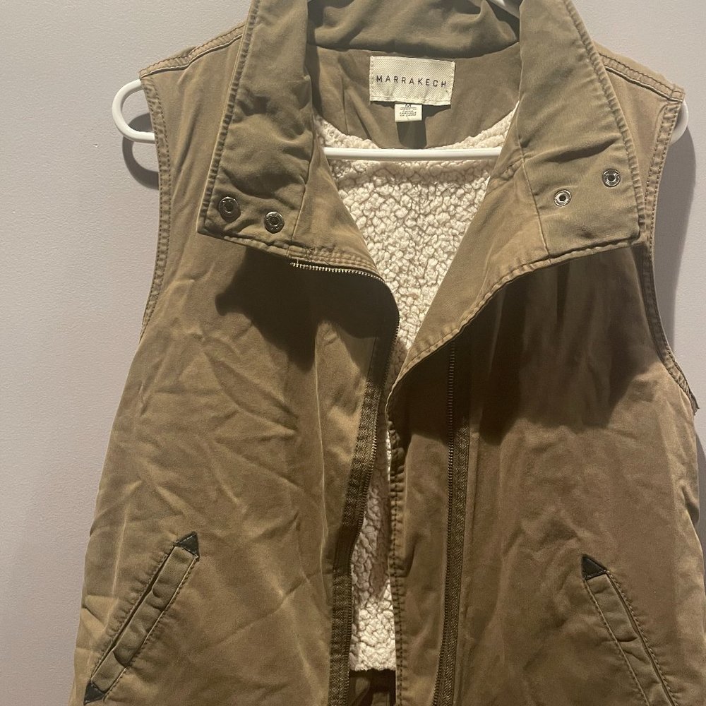 Marrakech Anthropologie Fleece-lined Vest, M